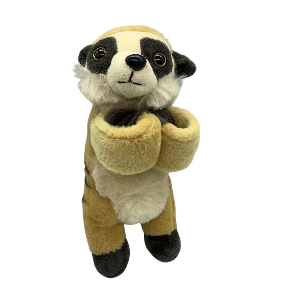 Wild Republic Meerkat Huggers Plush Stuffed Animal Toy 8”‎ Brown Beige